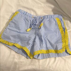 Lilly Pulitzer High Waist Blue and Yellow Shorts